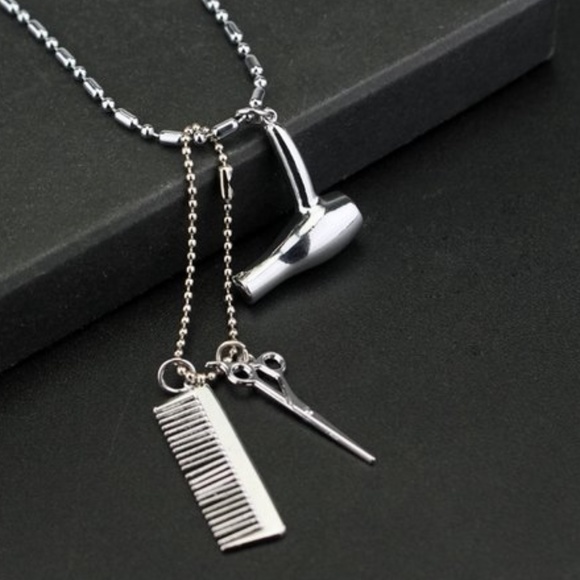 Jewelry Hair Stylist Dryer Scissor Comb Pendant Necklace Poshmark